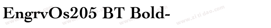 EngrvOs205 BT Bold字体转换